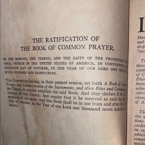 Vintage Book Page: The Ratification of The Book of Common Prayer